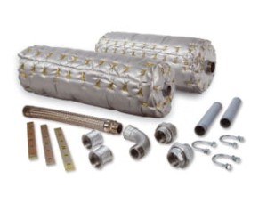DRY EXHAUST KIT 1" COMBI MUFFLER