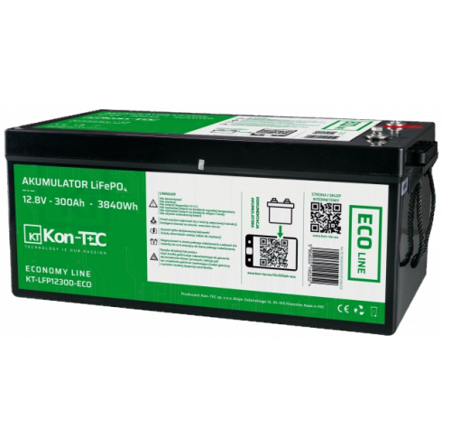 Akumulator ECO LiFePO4 12V (12,8V) 300Ah Kon-TEC