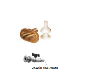 Webasto zestaw zaburtowy- zawór zwrotny, zawór niklowany, BlueCool  5/8''