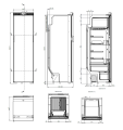 Webasto Lodówka Freeline 140 Slim, wymiary
