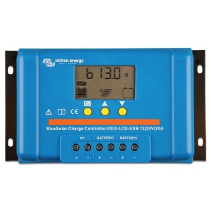 Victron Regulator ładowania BlueSolar PWM DUO-LCD&USB 12/24 V-20 A