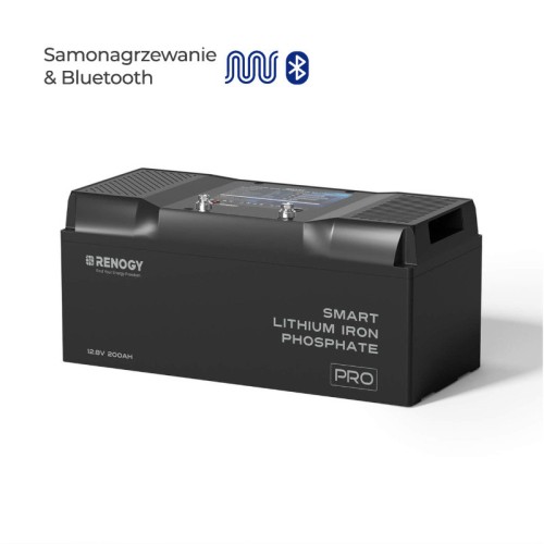 Akumulator Renogy LiFePO4 12V 200Ah Pro Smart z Bluetooth i funkcją samonagrzewania - 1